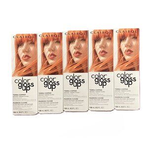 5 NEW Boxes Clairol Color Gloss Up Semi Permanent Hair Color, Terra Copper Color
